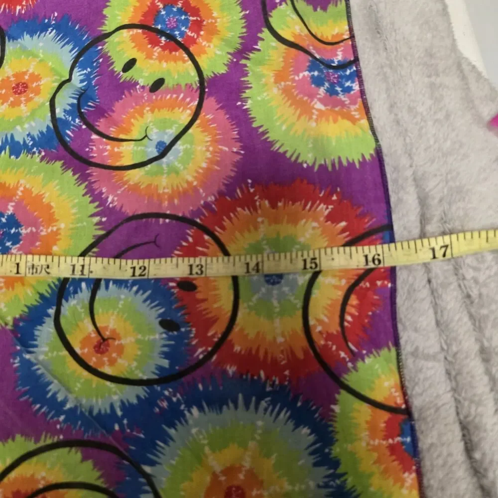Tie Dye Smiley Face Happy Fabric 16